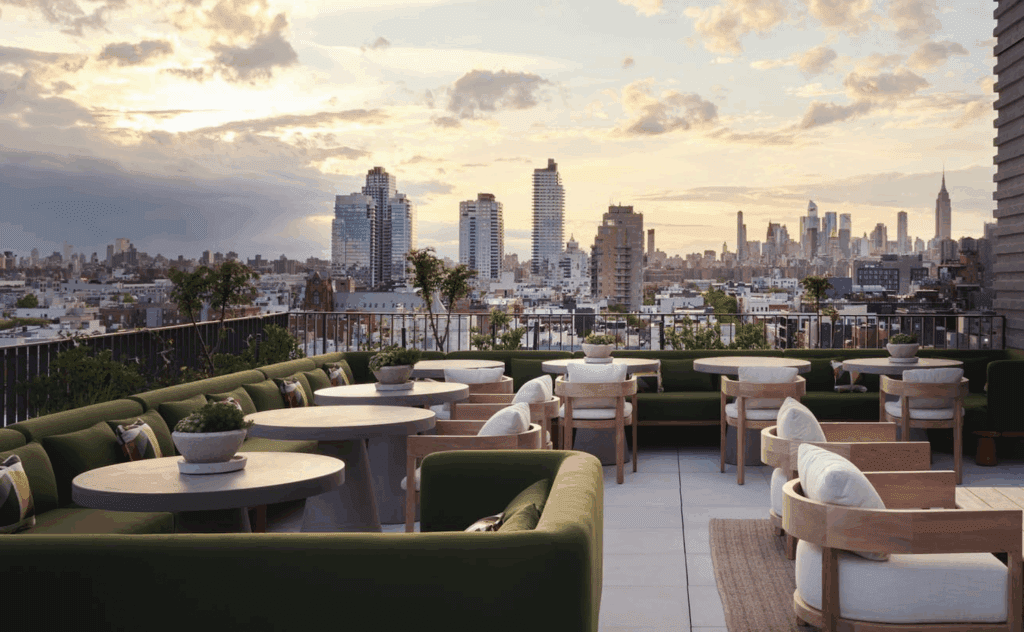 Roof of elNico in Williamsburg 
